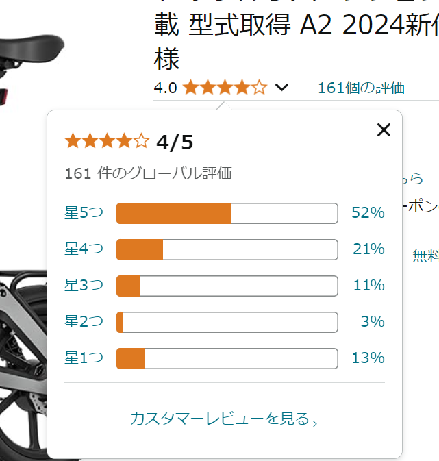 アマゾン平均レビュー